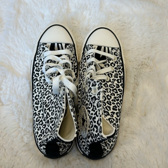 Converse All Star Cheetah Zebra High Top Sneakers - Picture 10 of 12